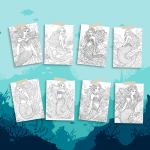 Mermaid coloring pages