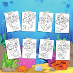 Mermaid coloring pages